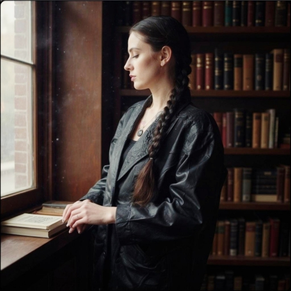 Winlit ✦ 80s Black Genuine Leather Trench Coat ✦ Paneled Longline Vintage Broad - Picture 16 of 16